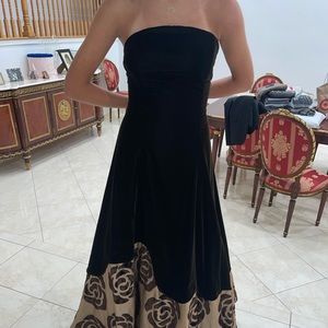 Brown suede gown